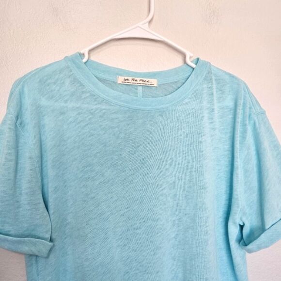 NWOT We The Free | Cassidy Crew Neck Relaxed T-Shirt Blue, Womens XS - Picture 2 of 5